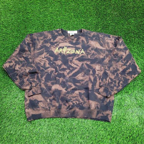 Vintage Arizona Bleached Sweatshirt XL 24x26 Black - Picture 1 of 12